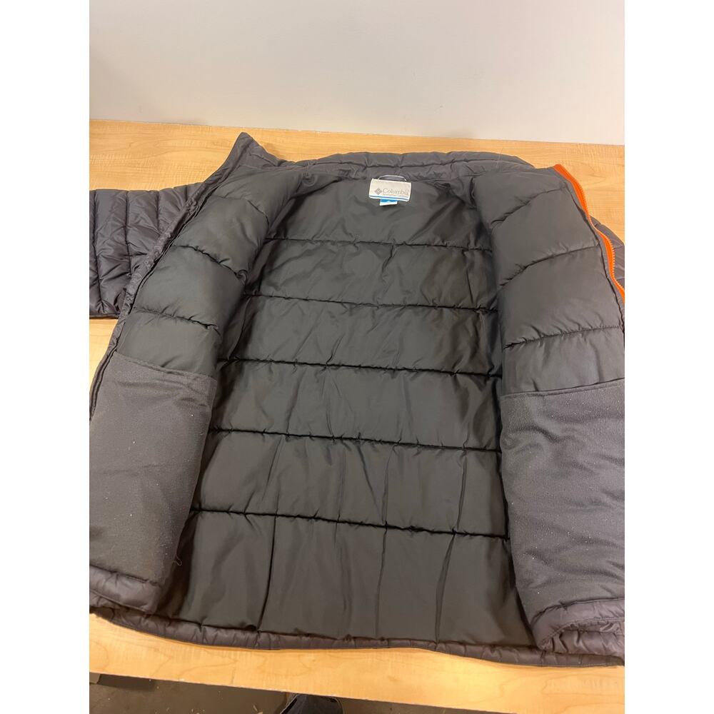 Mens Columbia Frost Fighter Puffer Jacket Black With Orange Accents Size XL - Picture 4 of 6